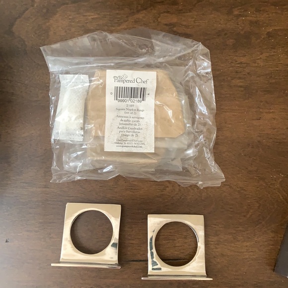 NEW Pampered Chef square napkin holder set of 4 - Picture 3 of 3